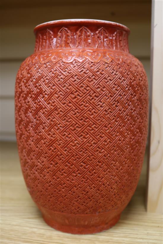 A Chinese vase, 20th century